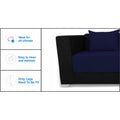 Almond 3 Seater Sofa Cumbed (Dark Blue & Black)