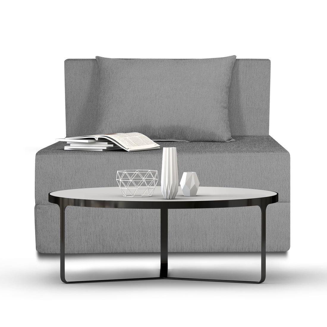 2 Seater Sofa Cum Bed Easy Alyn 3x6 (Grey)