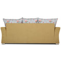 Adorn India Daisy 3 Seater Sofa Digitel Print (Beige)