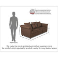 Adorn India Magnum 3 Seater Sofa (Brown)