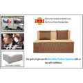 3 Seater Sofa Cum Bed Easy Poly Cotton (Brown & Beige) (4x6)