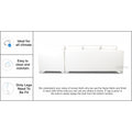 Adorn India Bradley Leatherette L Shape 6 Seater Sofa Set (White)