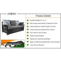 Adorn India Polar Black Metal Three Seater Sofa Cum Bed with Storage (6 x 5) (Light Grey)