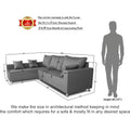 Straight Line 6 seater L Shape Sofa set (Left Side Handle)(Light Grey)