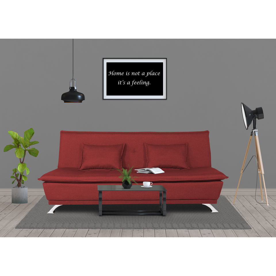 4 Seater Sofa Cum Bed Arden 4x6(Maroon)