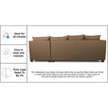 Adorn India Mclain L Shape 6 Seater Sofa (Camel)