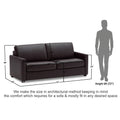 Adorn India Exclusive Flavio Leatherette Three Seater Sofa (Brown)