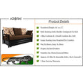Adorn India Polar Black Metal Three Seater Sofa Cum Bed with Storage (6 x 5) (Brown)