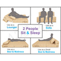 2 Seater Sofa Cum Bed Easy Poly Cotton 4x6 (Beige)