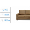 Adorn India Daffodil Three Seater Modular Sofa (Camel)