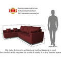 Straight Line 6 seater L Shape Sofa set (Left Side Handle)(Maroon)