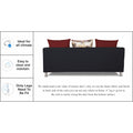 Adorn India Exclusive Two Tone Alita Compact 3-1-1 Sofa Set (Maroon & Black), Wood, Foam