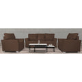 Adorn India Alexia Five Seater Sofa Set 3-1-1 (Brown)
