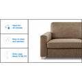 Adorn India Straight line 3 Seater Sofa(Camel)
