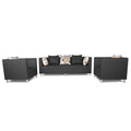 Adorn India Alica 3-1-1 5 Seater Sofa Set(Dark Grey)