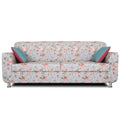 Adorn India Roselyn 3 Seater Sofa Digitel Print (Blue)