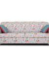 Adorn India Roselyn 3 Seater Sofa Digitel Print (Blue)
