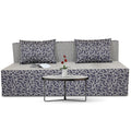 3 Seater Sofa Cum Bed Easy Poly Cotton (Blue & Grey) (6x6)