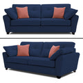 Adorn India Moris 3+2+1 6 Seater Sofa Set (Blue) (3 Year Warranty)
