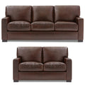 Adorn India Exclusive Rosina Leatherette 3+2 Sofa Set (Light Brown)