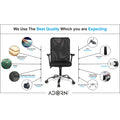 Adorn India Aura Breathable Mesh Mid Back Office/Study Chair (Black)