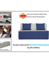 Adorn india Easy Two Seater Sofa Cum Bed (3 Years Warrenty Quality Foam)-Perfect for Seat & Sleep Washeble Polyster Fabric Cover (Blue & Grey) 4'x6'.Pillows Free