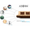 Adorn India Berry 3 Seater Sofa Cum Bed Digitel Print (Brown & Beige)