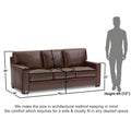 Adorn India Exclusive Rosina Leatherette Three Seater Sofa (Light Brown)