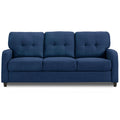 Adorn India Astor 3+1+1 5 Seater Sofa Set (Blue) (3 Year Warranty)