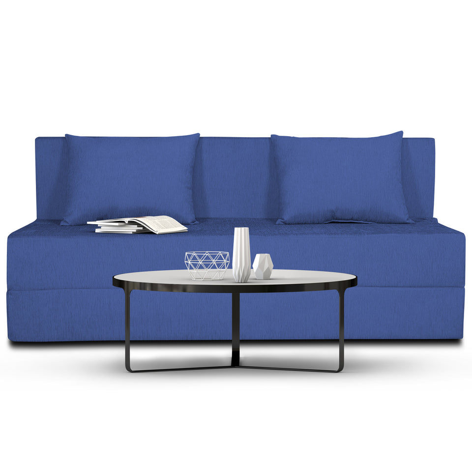 Adorn India Easy Alyn 5x6 sofa-cum-bed in dark blue