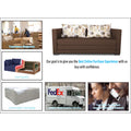 3 Seater Sofa Cum Bed Straight line (Brown), Wood, Foam