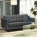 Adorn India Chilly 3 Seater Fabric Sofa Set (Grey) (3 Year Warranty)