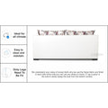 Adorn India Straight line Leathertte 3 Seater Sofa Cum Bed (White)