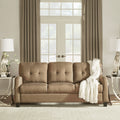 Adorn India Astor 3+2 5 Seater Sofa Set (Camel) (3 Year Warranty)