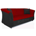 Adorn India Acura 3 Seater Sofa(Maroon & Black)
