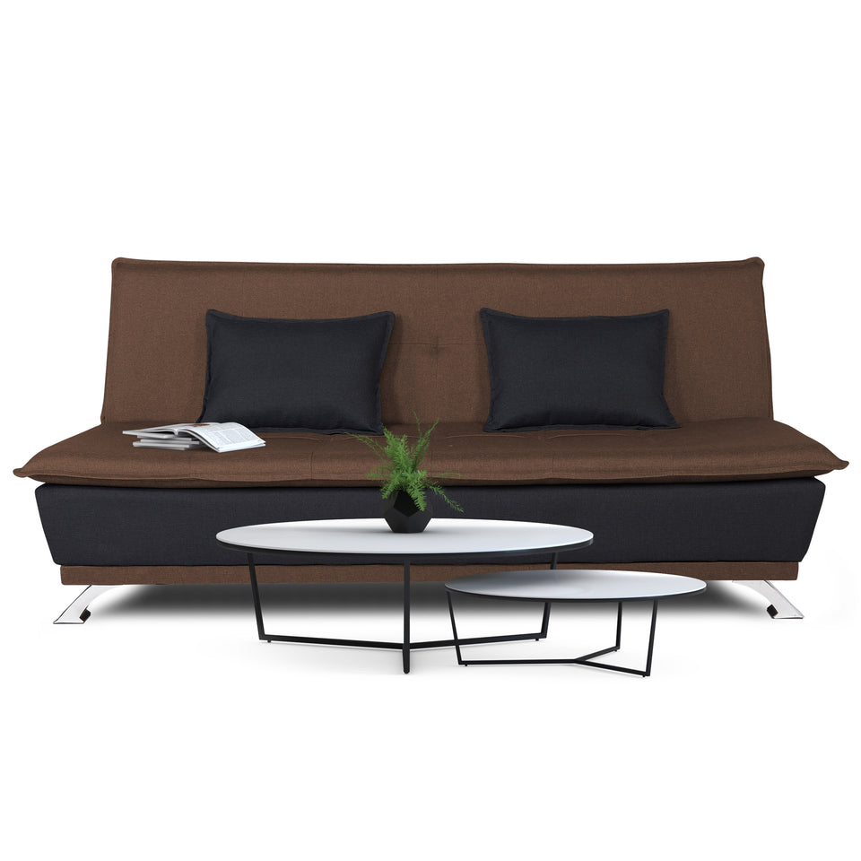 4 Seater Sofa Cum Bed Exclusive Two Tone Arden 4x6(Brown & Black)