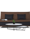 Adorn India Exclusive Two Tone Arden Three Seater Sofa Cum Bed (Brown & Black)