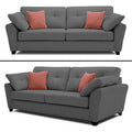 Adorn India Moris 5 Seater 3+1+1 Sofa Set (Grey) (3 Year Warranty)