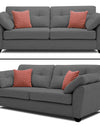Adorn India Moris 5 Seater 3-1-1 Sofa Set (Grey)