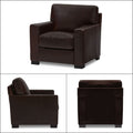 Adorn India Exclusive Rosina Leatherette 3-1-1 Sofa Set (Dark Brown)