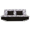 Adorn India Alenza 3 Seater Sofa Cum Bed Digitel Print (Grey)