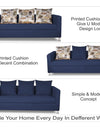 Adorn India Alita 3 Seater Compact Sofa (Blue)
