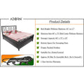 Adorn India Metal Box Spring Queen Bed with Storage-(Matte_Black)