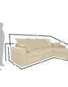 Adorn India Comfort Line Corner Cumbed 6 Seater Sofa (Beige)