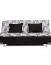 Adorn India Alenza 3 seater sofa cum bed digitel print (grey)