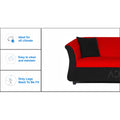 Adorn India Acura 3 Seater Sofa (Red & Black1)