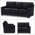 Adorn India Exclusive Rosina Leatherette 3-1-1 Sofa Set (Black)