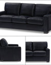 Adorn India Exclusive Rosina Leaterette 3-1-1 Sofa Set (Black)