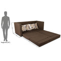 3 Seater Sofa Cum Bed Straight line (Brown)
