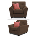 Adorn India Moris 5 Seater 3-1-1 Sofa Set (Brown) (3 Year Warranty)